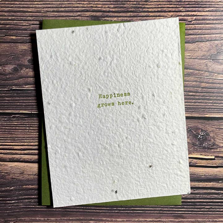 Plantable Letterpress Card. Seed Paper. Organic Gardener. for wholesale by Kincaid Creative