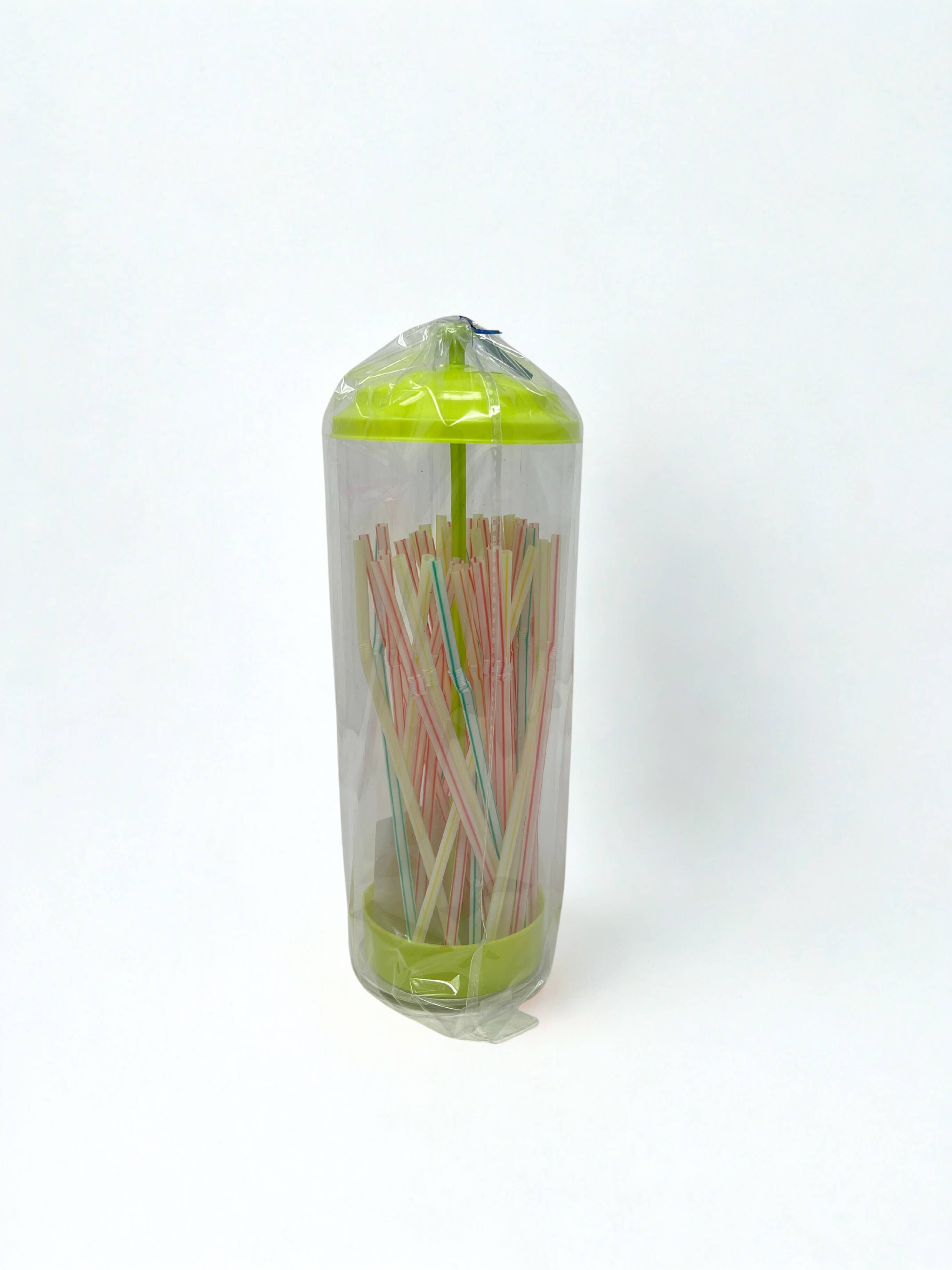 USA HomeMax - Wholesale Rietjes - Plastic rietjesdispenser met 35 rietjes in verschillende kleuren2