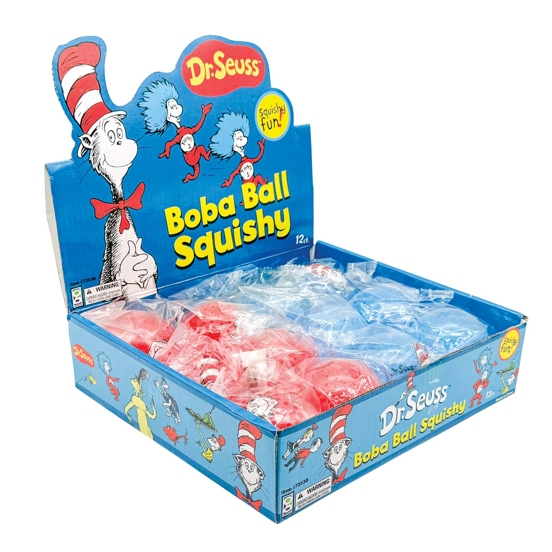 Geddes - Vendita all'ingrosso Giocattolo squishy - Bambini e neonati - DR SEUSS BOBA BALL SQUISH 12/DSP4