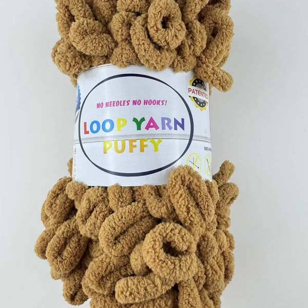 UNISHE - Wholesale Yarn - Khaki Soft Warm Fluffy Loop Chunky Yarn for DIY Crafting