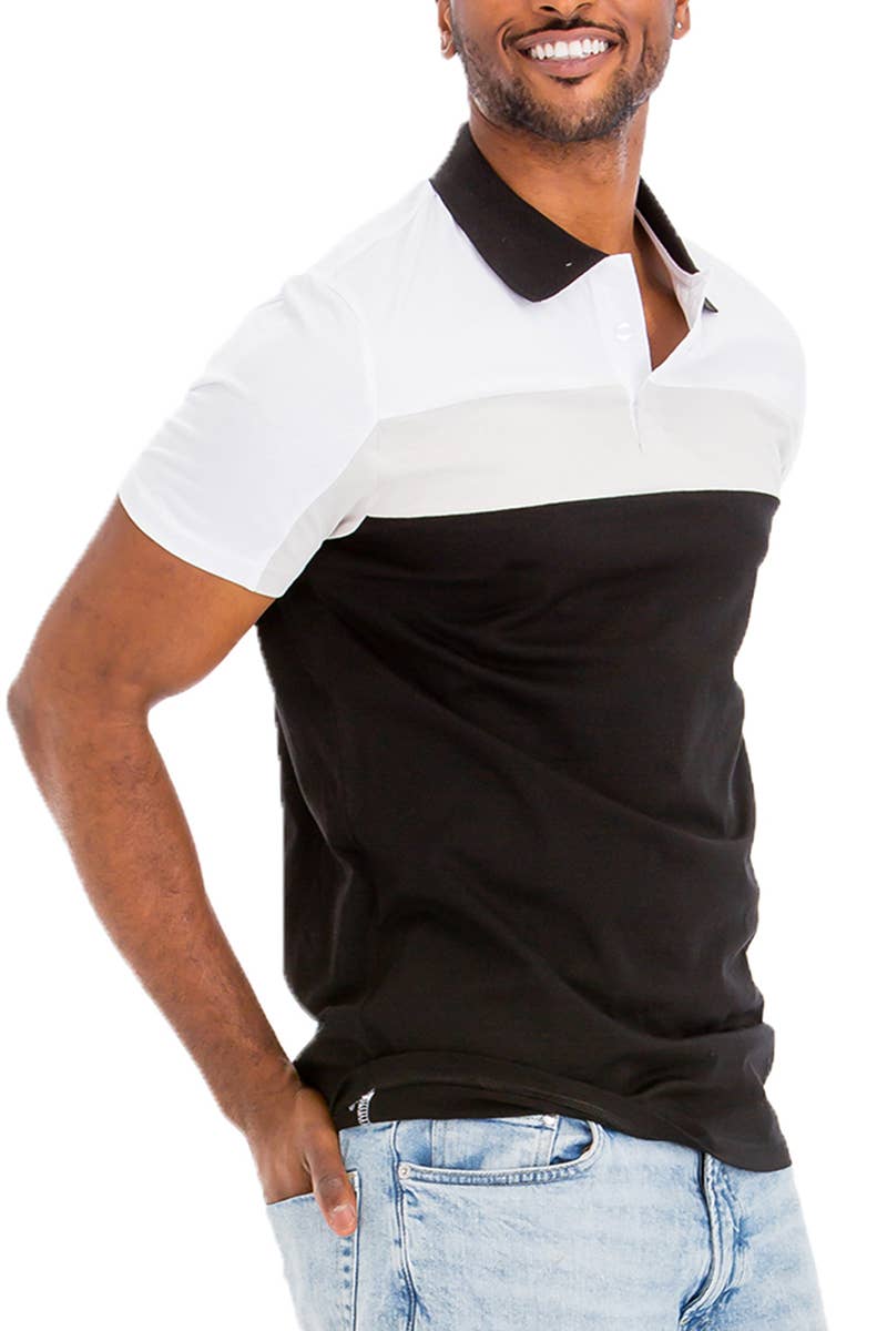 WEIV - Wholesale Polo - Men's - Three Color Short Sleeve Polo Shirt2