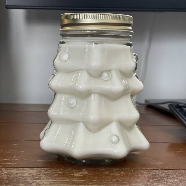 Oily Blends - Wholesale Jar/Filled Candle - Christmas Tree Soy Wax Christmas Candles Decor 20 oz