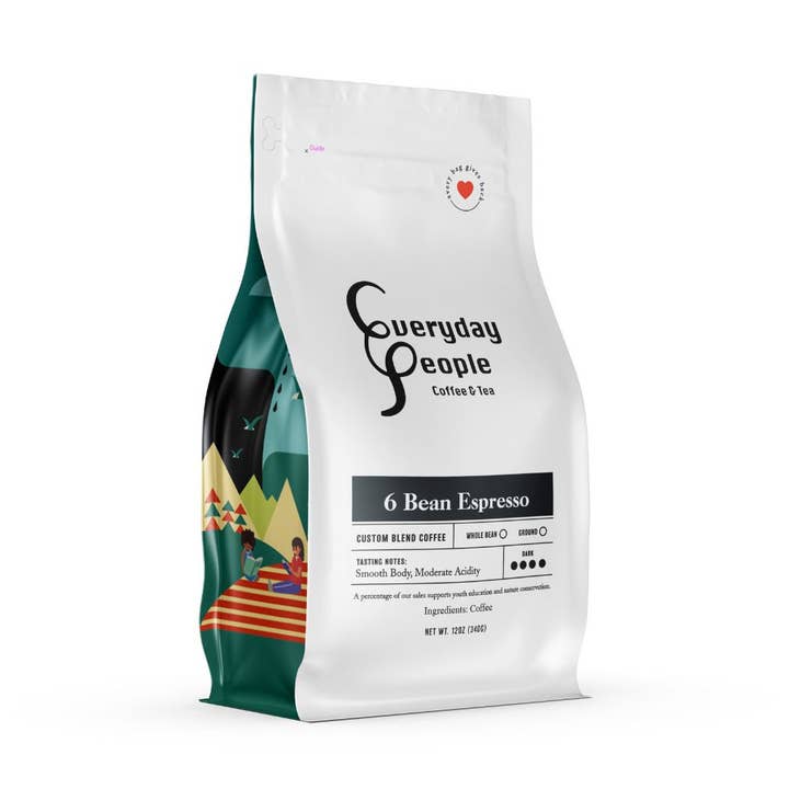 Six Bean Espresso Custom Blend- Dark Roast for wholesale by Everyday People Coffee & Tea