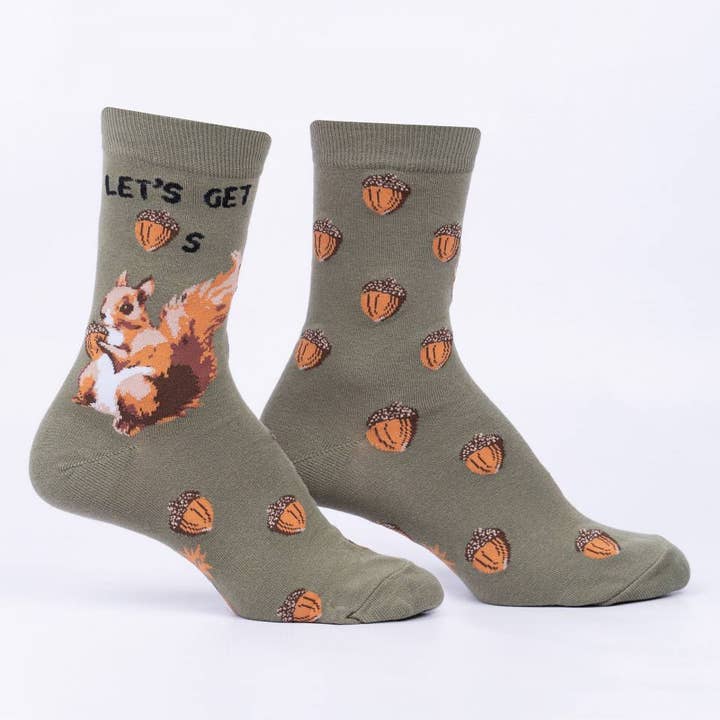 Let's Get Nuts Crew Socks for wholesale by Sock it To Me