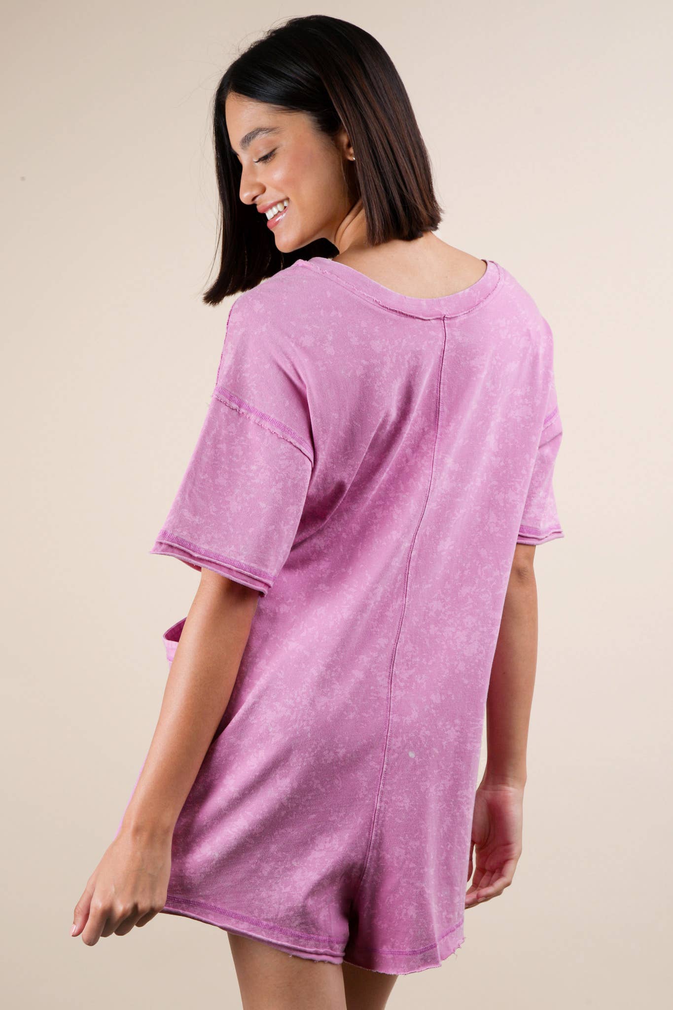 VERY J - Venta al por mayor Peto - Mujer - Mameluco casual de punto extragrande lavado NP70740-Mineral11