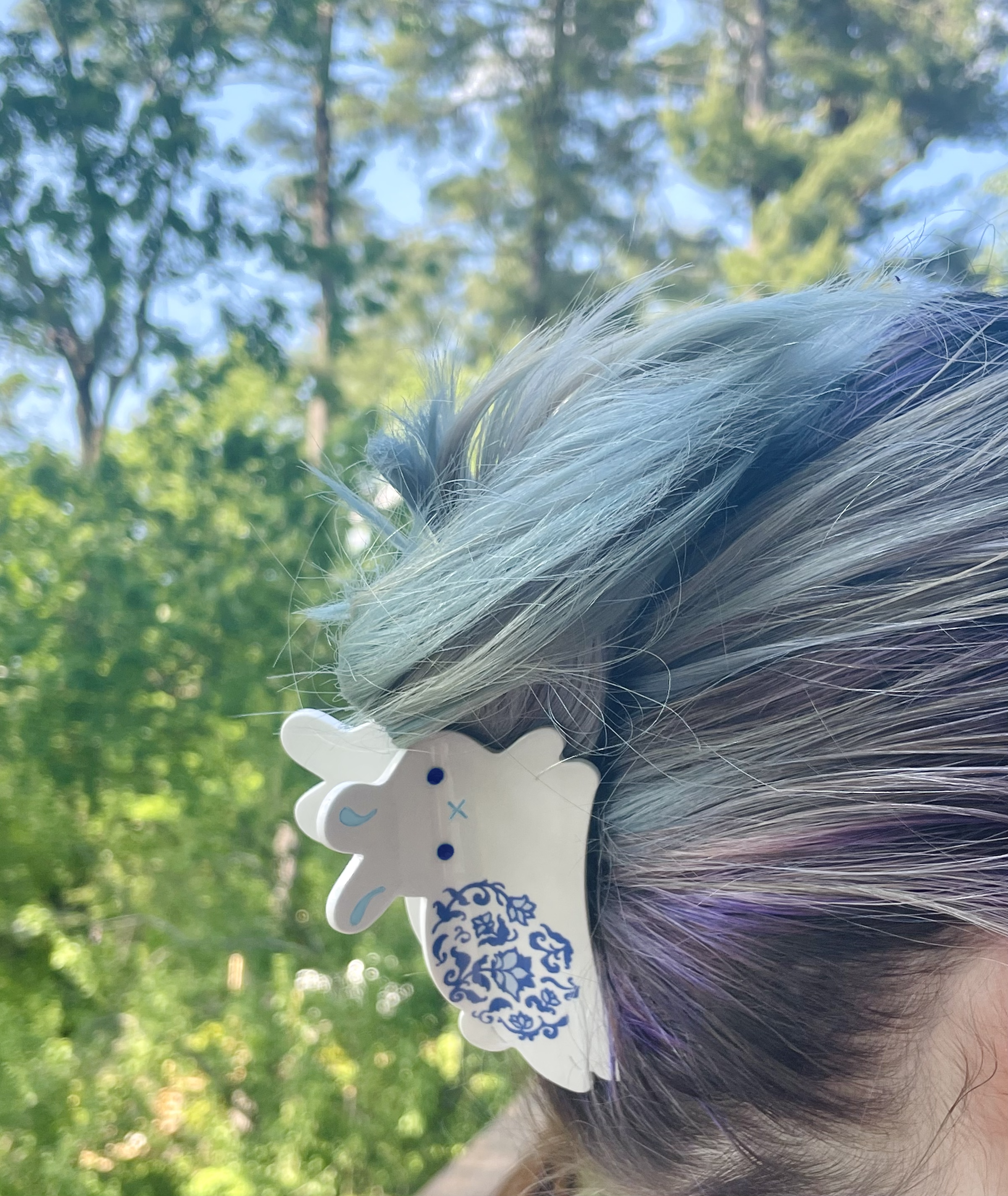 Cambrasine - Wholesale Hair Clip - Women's - Porcelain Bunny Rabbit Hair Claw Clip1