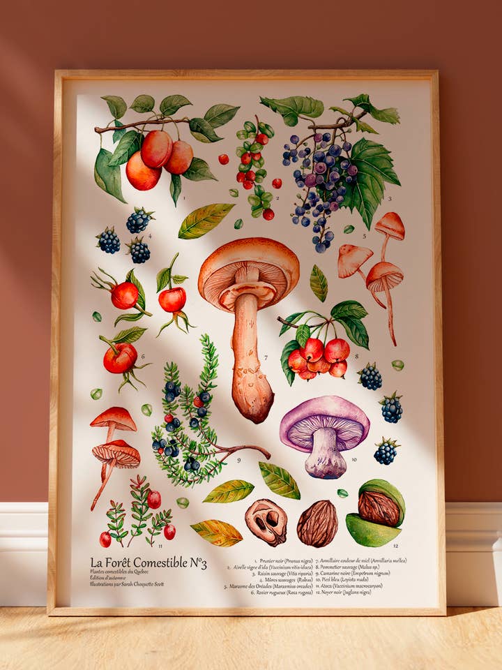 La Forêt Comestible | Édition Automne pour la vente par Sarah Choquette Scott Artiste