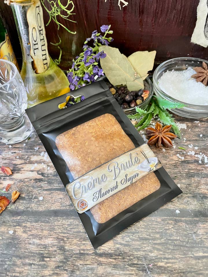 Creme Brule Flavored Sugar for wholesale by Black Dahlia Boutiques