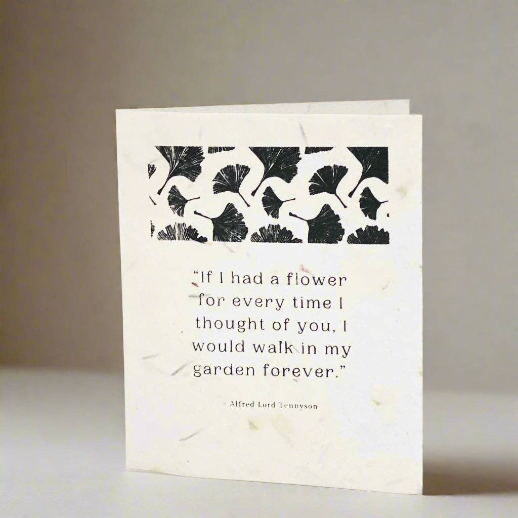 Soothi | Containers Of Creativity - Vente Cartes de déclaration d'amour - Carte de vœux en papier ensemencé Alfred Lord Tennyson2