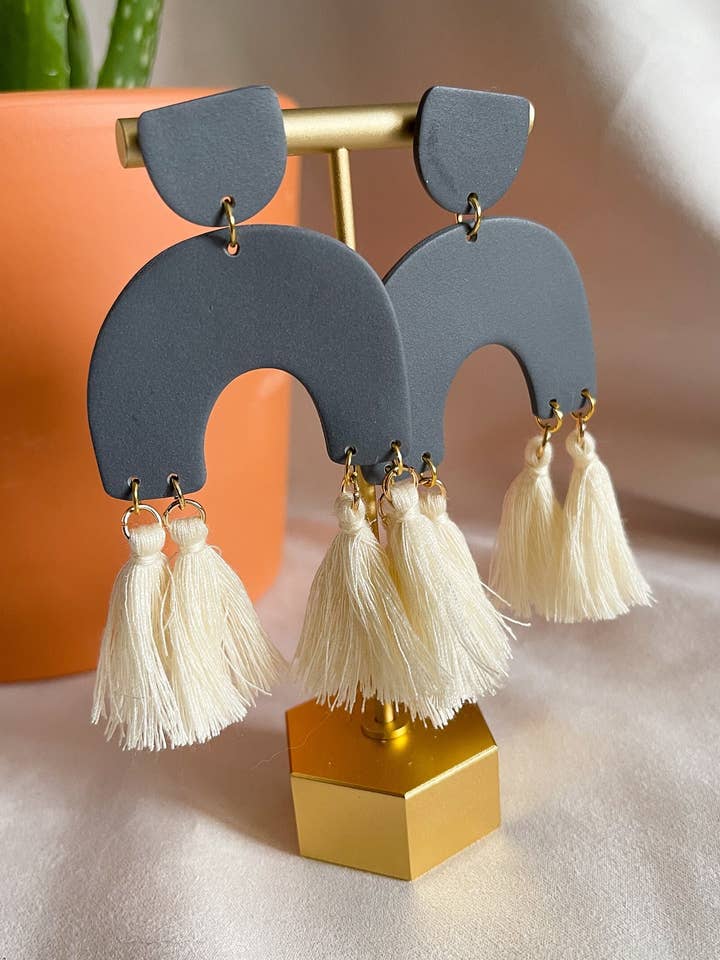 Alli Arches | Handmade Clay Earrings for wholesale by The Nothing Is Wasted Shop