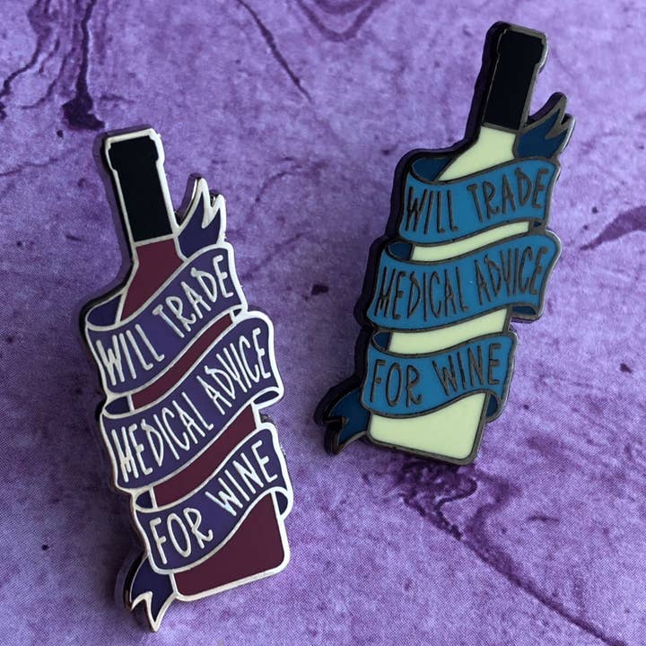 Consulenza medica per spilla da vino per la vendita all'ingrosso da parte di Rad Girl Creations