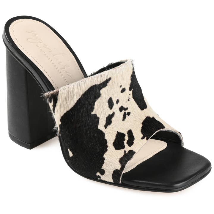 Journee - Wholesale High Heels - Women's - Deena Block Heeled Mules In Leather24