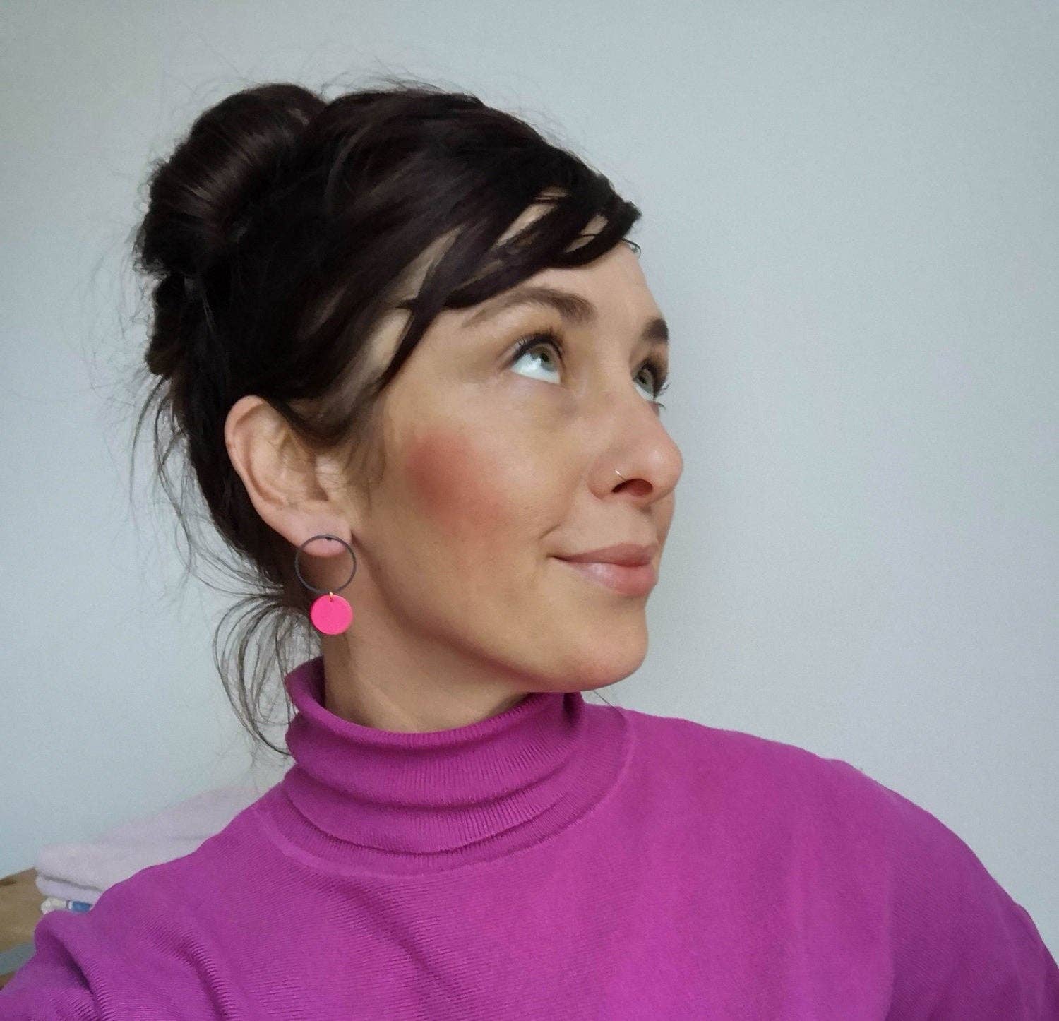 Hermoosa - Wholesale Dangle Earrings - Statement Earrings *NEON CIRCLE*10