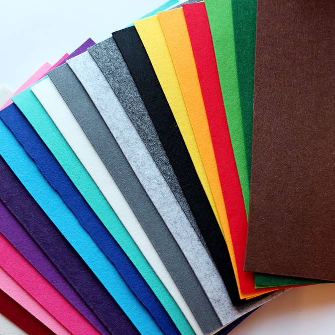 Chinese Hard Felt Pugovichok Basic Set - 20 Colors, 2mm for wholesale by Pugovichok