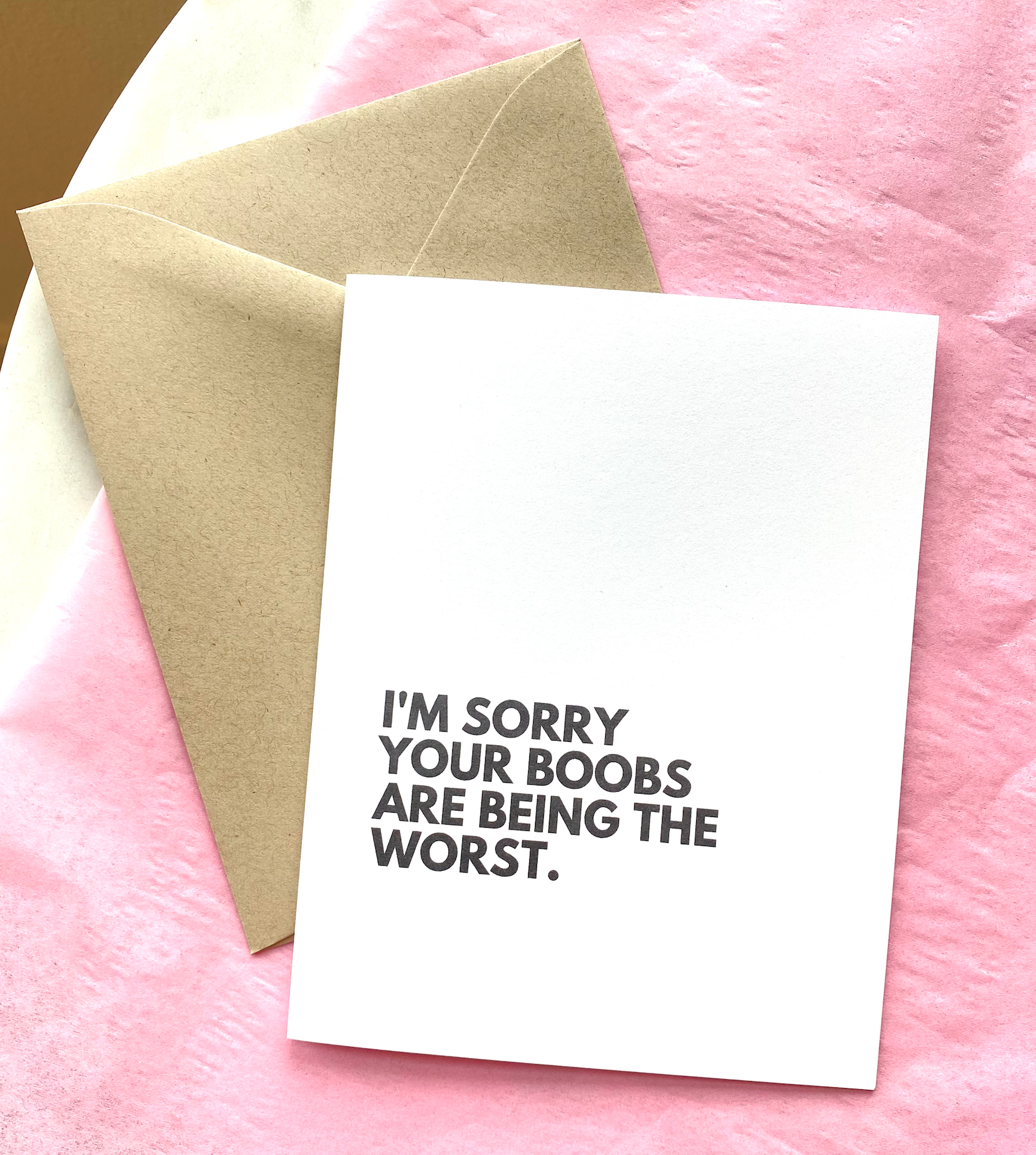 Five Dot Post - Wholesale Gewone wenskaart - Borstkankerkaart Borsten zijn de slechtste grappige kankerkaart2
