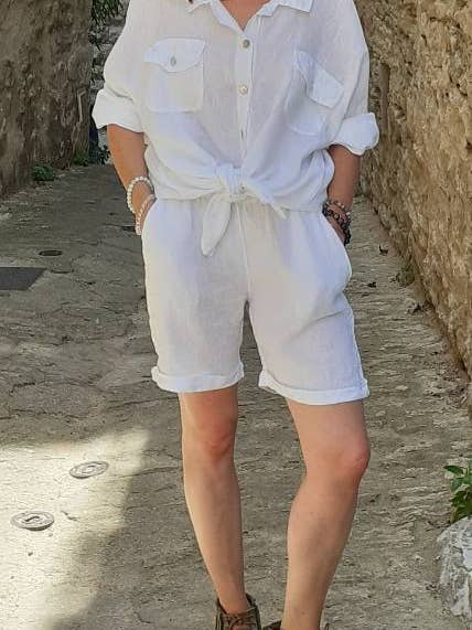 Pantalón corto lino REF: 1905 para venta al por mayor de Brin d’été