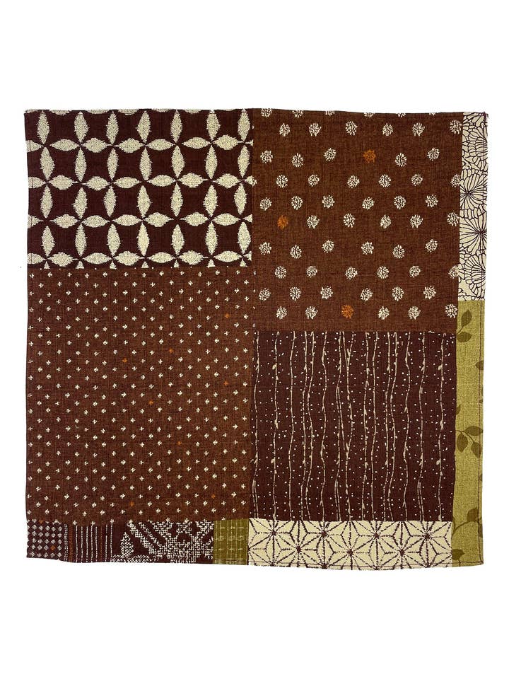Royal Brown Shippo Pocket Square for wholesale by Olaf Olsson