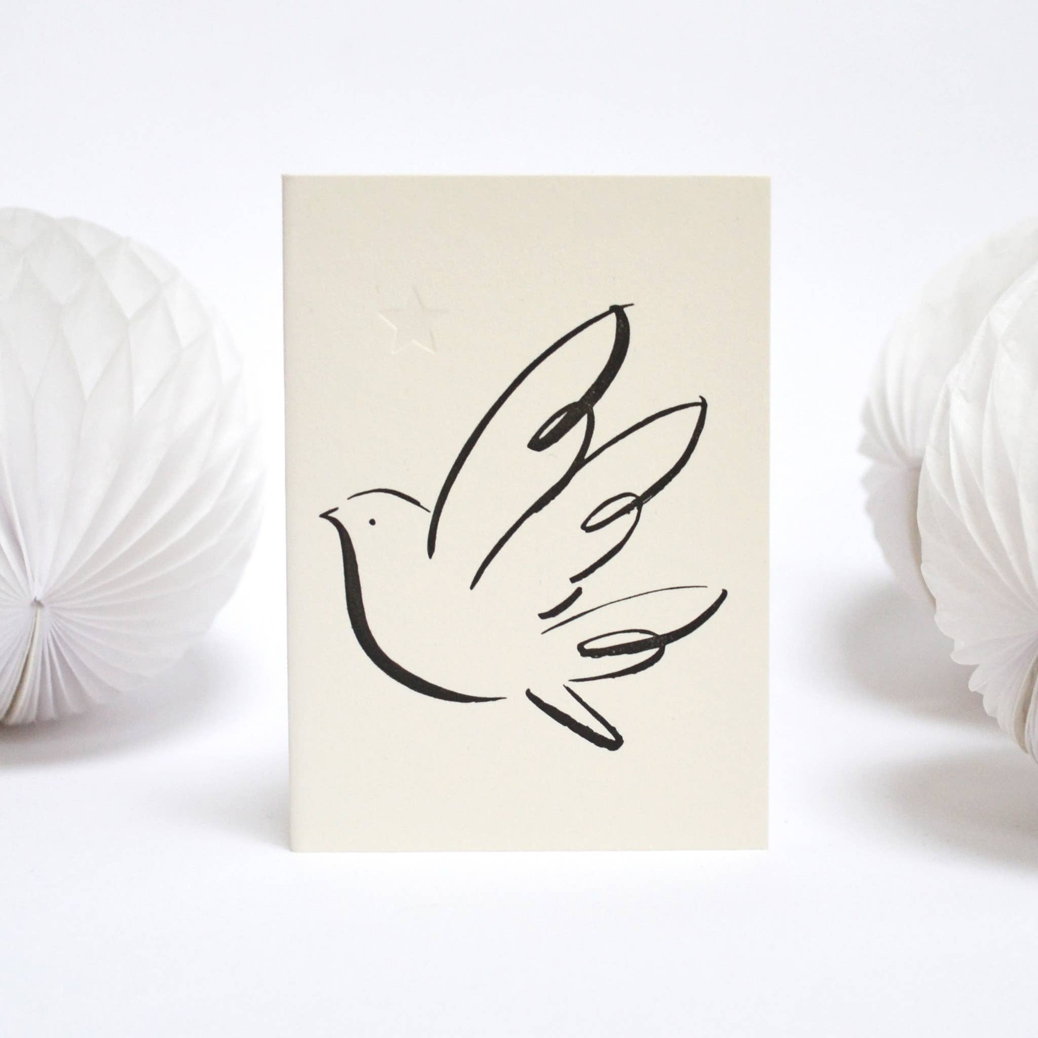 Alex & Olive – wholesale Christmas card – Peace Dove Handcrafted Christmas Card - Letterpress Printed1