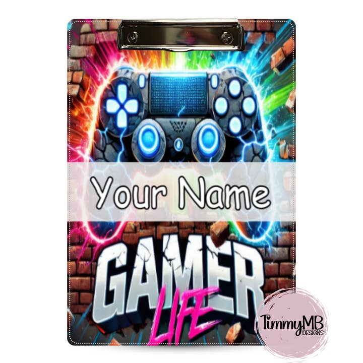 Gamer Life - Portapapeles Personalizado para venta al por mayor de TimmyMB Designs