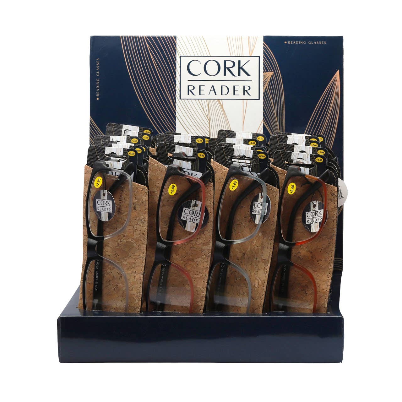 Shark Eyes, Inc - Vendita all'ingrosso Occhiali da vista - Unisex - Occhiali da lettura unisex 24 pezzi assortiti con montatura acrilica e cerniera a molla1