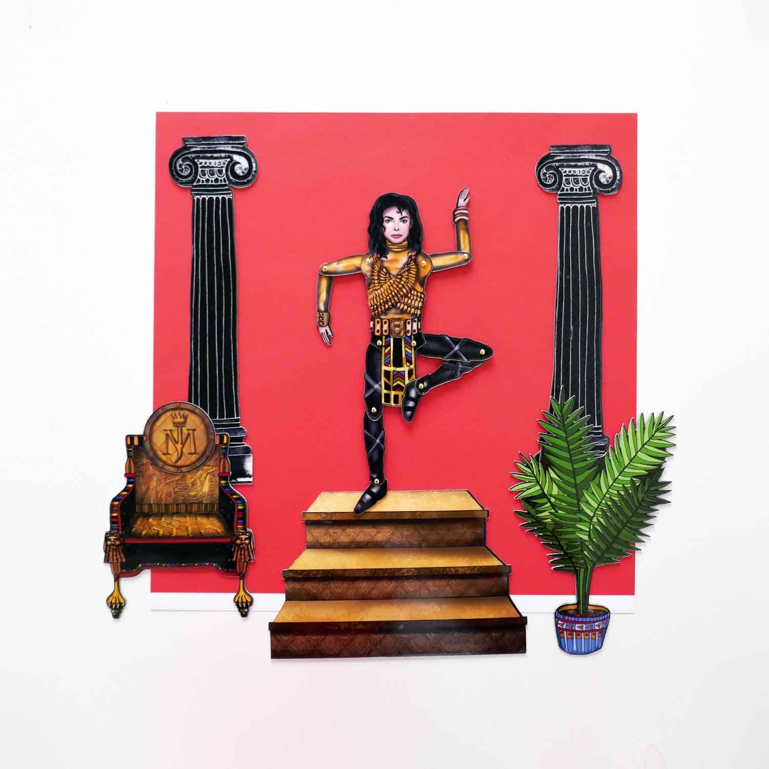 THE PAPER IDOLL – wholesale Magnet – Poserbar kylmagnet eller set Michael Jackson ”Kom ihåg tiden” | Celebrity Paper Doll |Mj | King Of Pop3