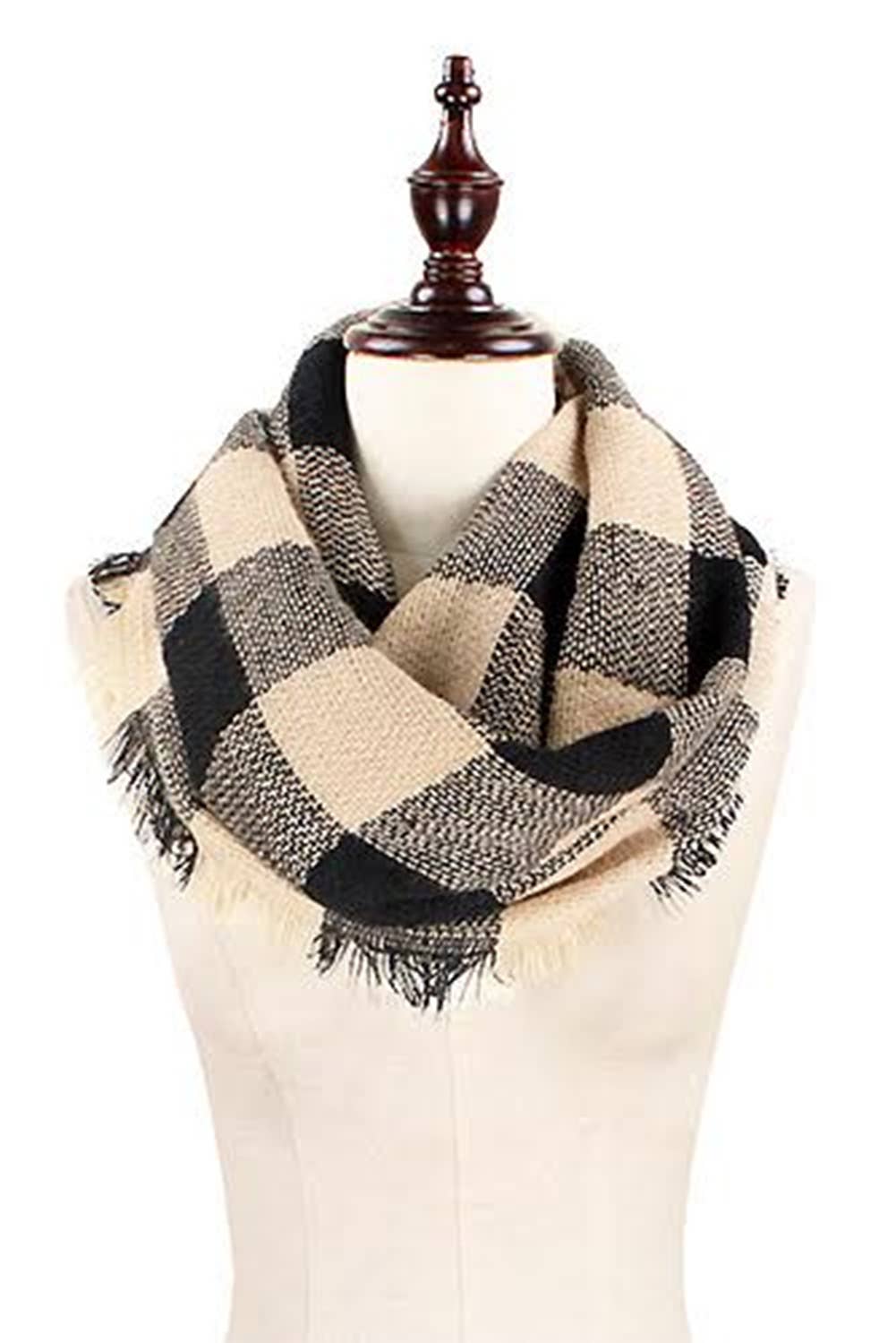 Fennco Styles - Wholesale Scarf - Women's - Buffalo Plaid Infinity Scarf0