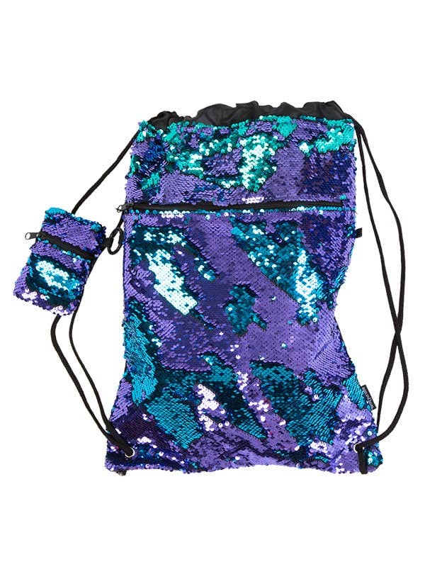 Sugar And Bruno - Wholesale Drawstring Bag - Women's - Mermaid Bag, Purple0