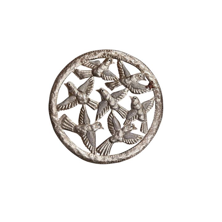 Round Birds Flying for wholesale by Haiti Fair Trade- Papillon Marketplace