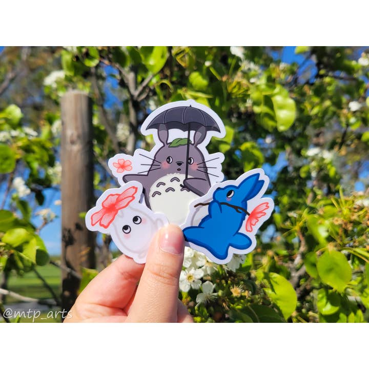 Sakura Totoros Stickers for wholesale by mtp_arts