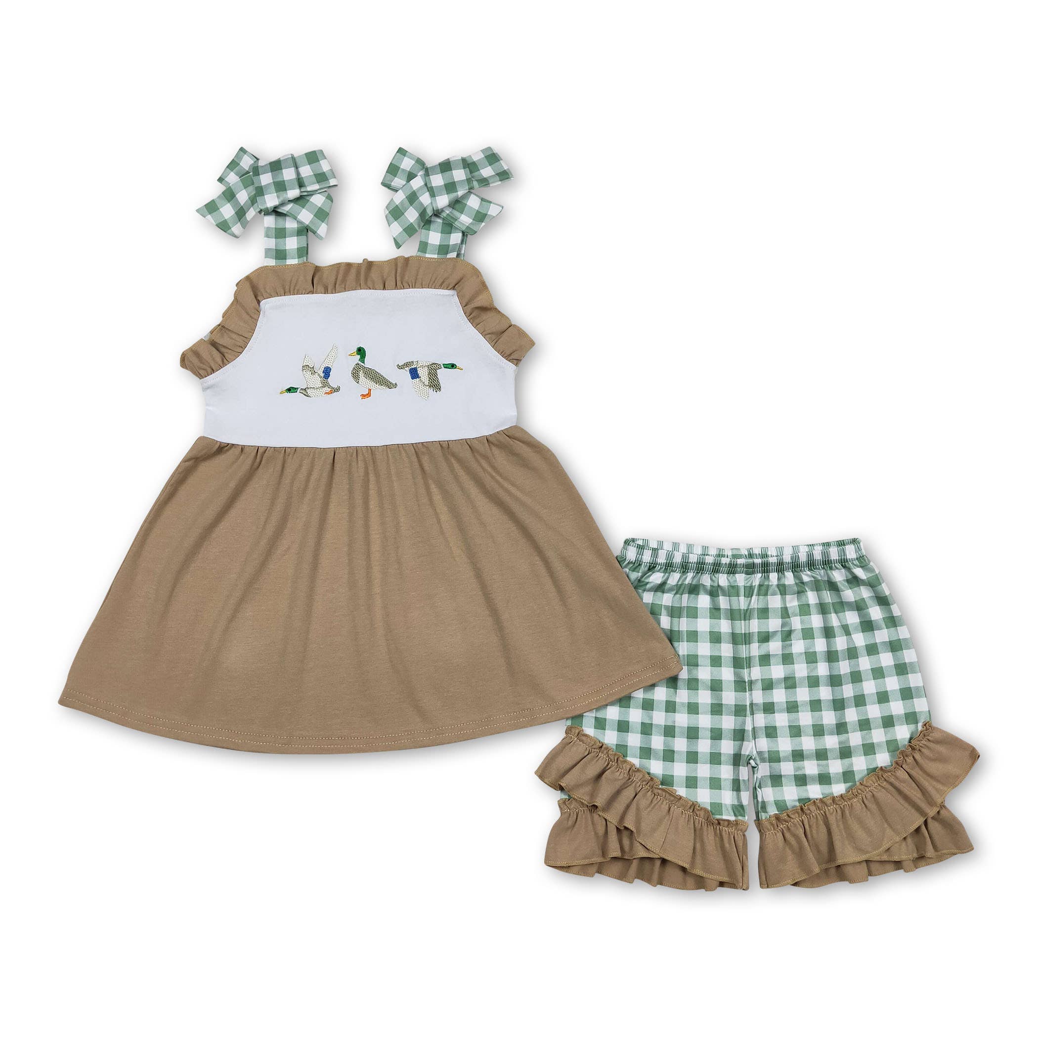 Yawoo Garments - Wholesale Bodysuit (Non-Footed) - Baby - Green plaid sleeveless duck baby boys summer romper3
