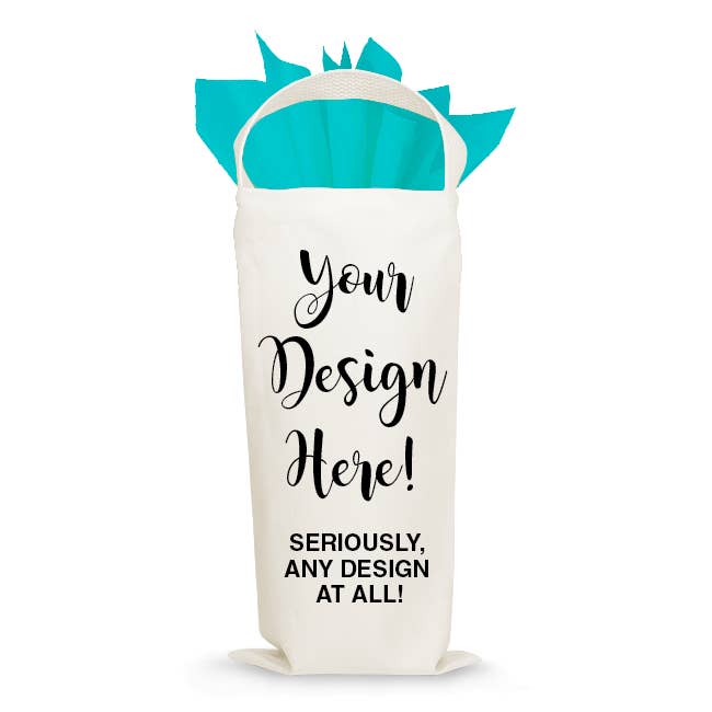 Custom Wine Tote: Your Own Design! for wholesale by Mariasch Studios