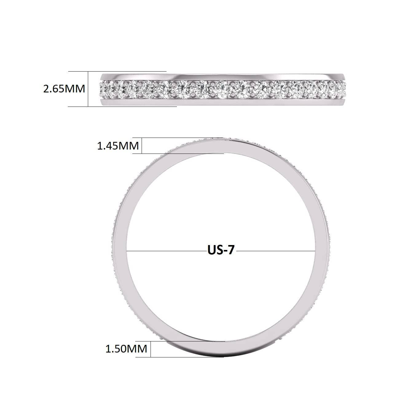TimeLe$$ Classics – Anel multi-pedra por atacado – Pulseira Eternidade de Diamante Natural 1/2 CTTW em Ouro 14K8