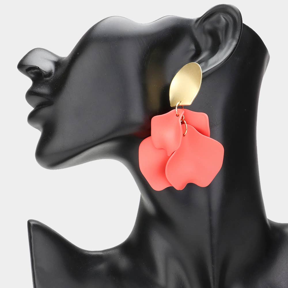 Sensibling Corp. - Wholesale Dangle Earrings - Colored Petal Cluster Dangle Earrings1