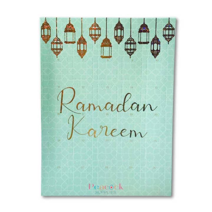 Ramadan Sweets Countdown Calendar - Green & Gold for wholesale by Peacock Supplies