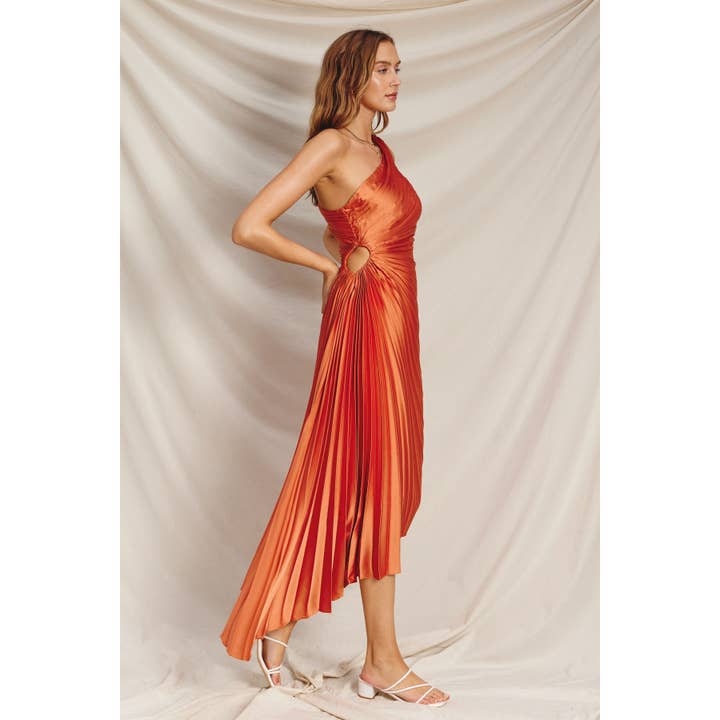 Dress Forum - Wholesale Dress - Women's - Olympia Asymmetrical Pleated Maxi Dress61