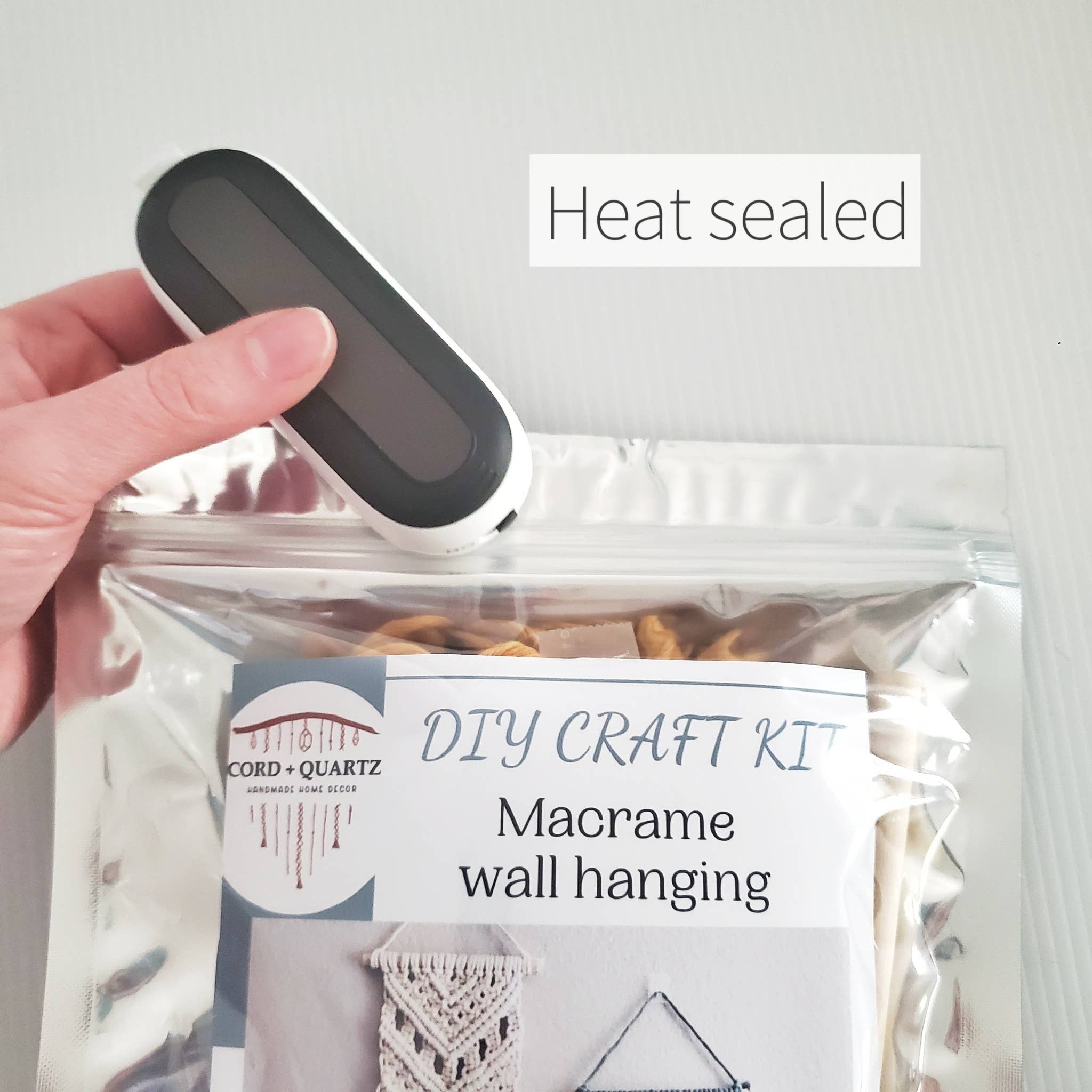 Cord + Quartz - Wholesale DIY Craft Kit - Macrame wall hanging DIY kit. Do it yourself craft kit3