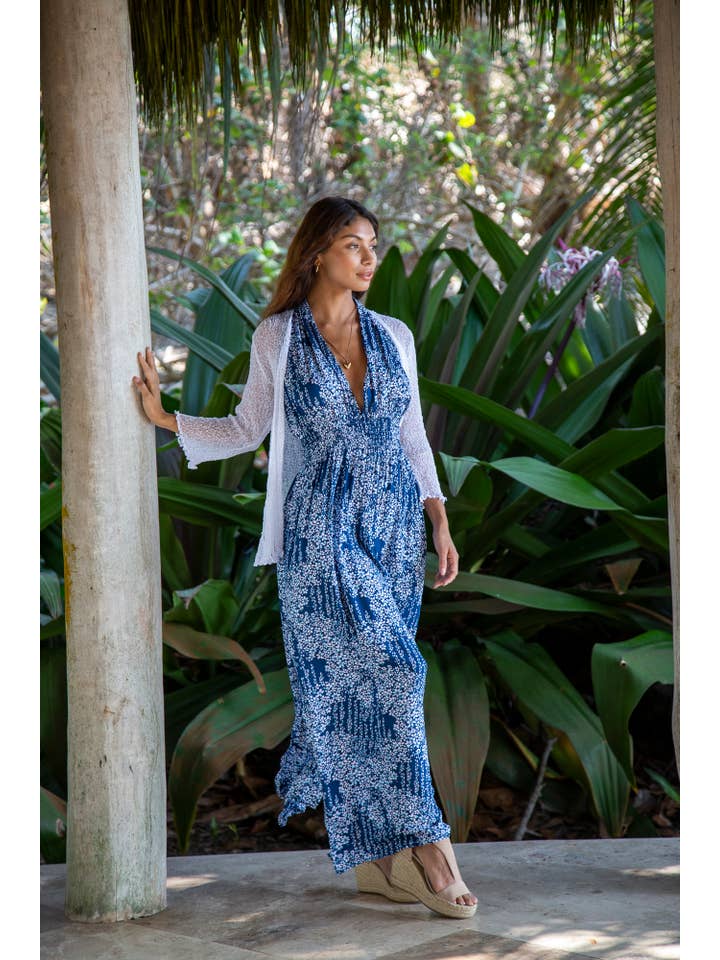 Bali Prema - Wholesale Cardigan - Women's - Summer Knit Sheer Cardigan Bolero Shrug Cover in White1