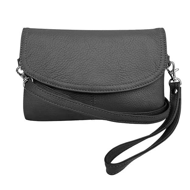 Roma Leathers, Inc. - Wholesale Crossbody Bag - Women's - W005 cowhide leather crossbody clutch bag