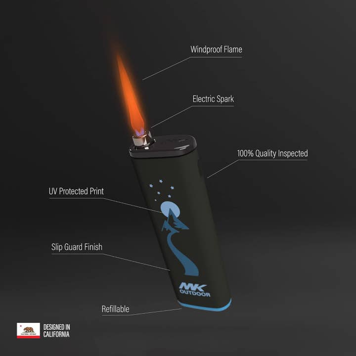 MK Lighter Company - Wholesale Lighter - MK Lighter Outdoor Series, Alpine Set, Windproof Flame, Pock