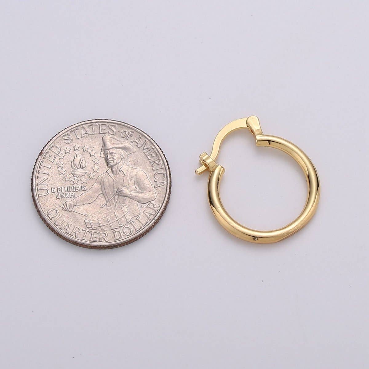 Aim Eternal - Wholesale Hoop Earrings - Tube Hoops Gold, 20mm Gold Hoops, Large Gold Hoop Earrings, Hollow Hoop Earrings, Chunky Hoops, Light Hoops for Every Day Wear Q-2282