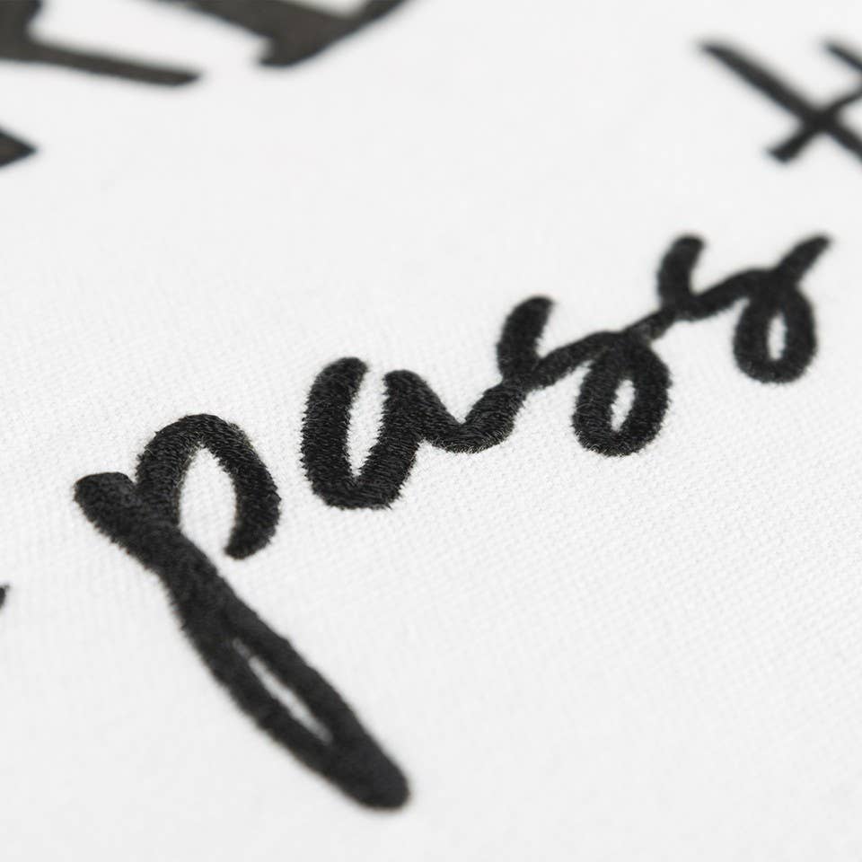 HomeRoots - Wholesale Throw/Decorative Pillow - Black and White Praise The Lard Tasseled Throw Pillow1