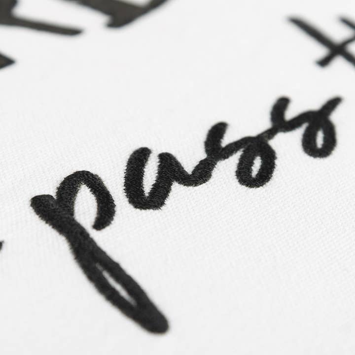 HomeRoots - Wholesale Throw/Decorative Pillow - Black and White Praise The Lard Tasseled Throw Pillow1