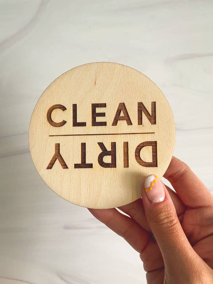 Enkel smutsig/ren diskmaskin magnet för wholesale av Gold Beam Creations