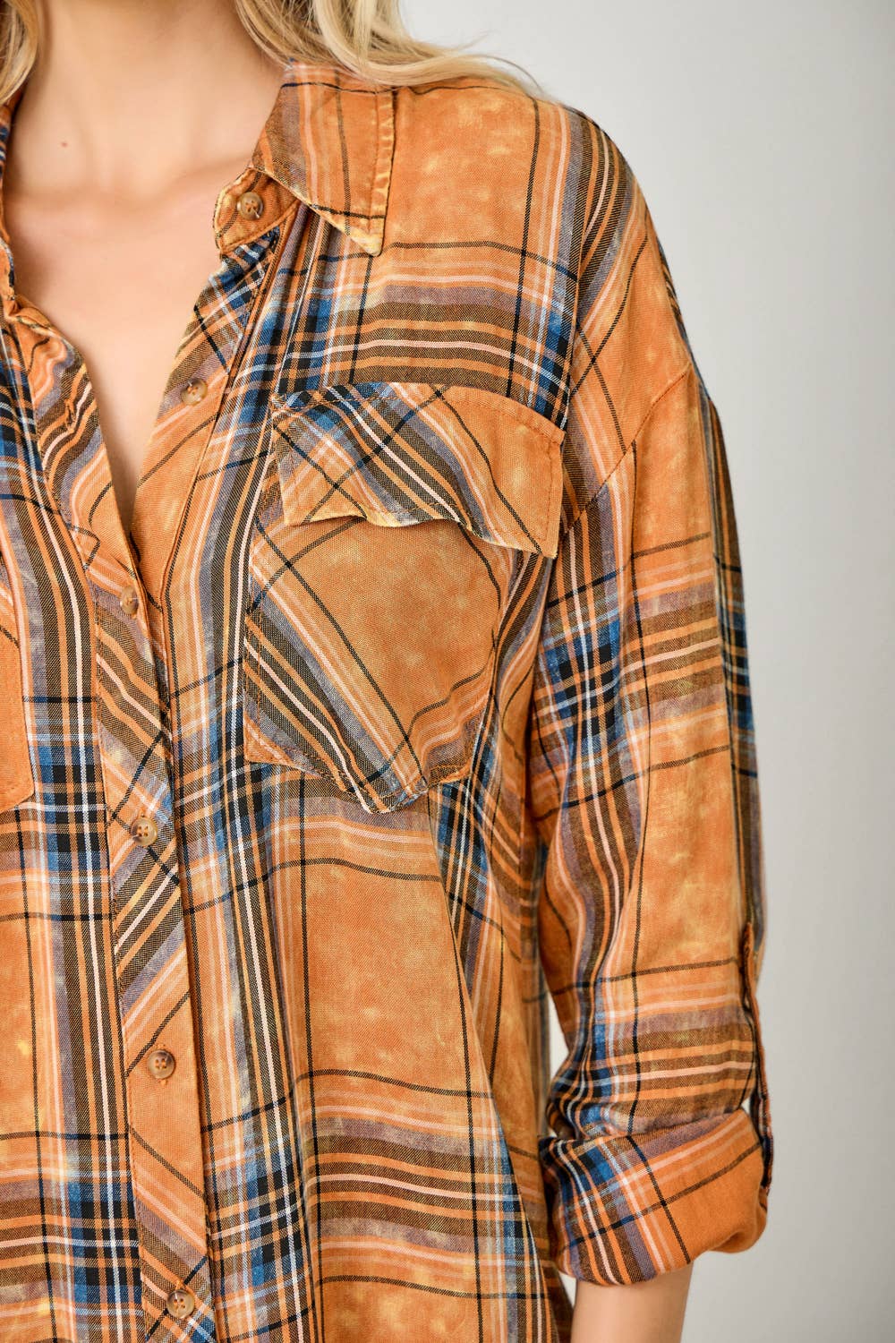 Mystree - Wholesale Dress - Women's - 61161 Washed Plaid Shirt Dress39