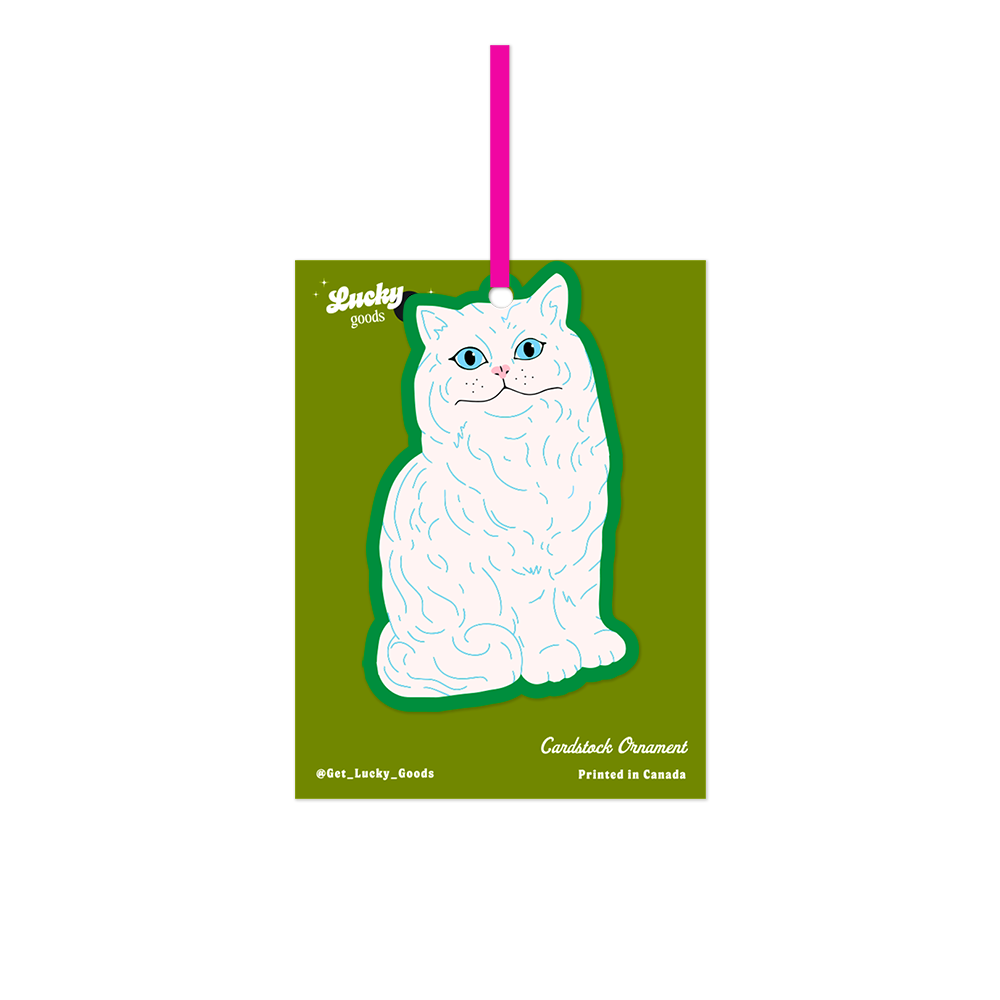 Lucky Goods Paper - Wholesale Ornament - Vintage Ceramic Cat Cardstock Ornament2
