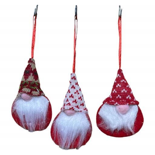 Christmas Hanging Gnomes Asst. Red White-005 for wholesale by International Gifts Ltd.