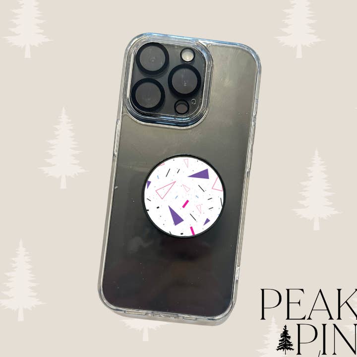 Triangles rétro - Support de téléphone pour la vente par Peak To Pine Designs