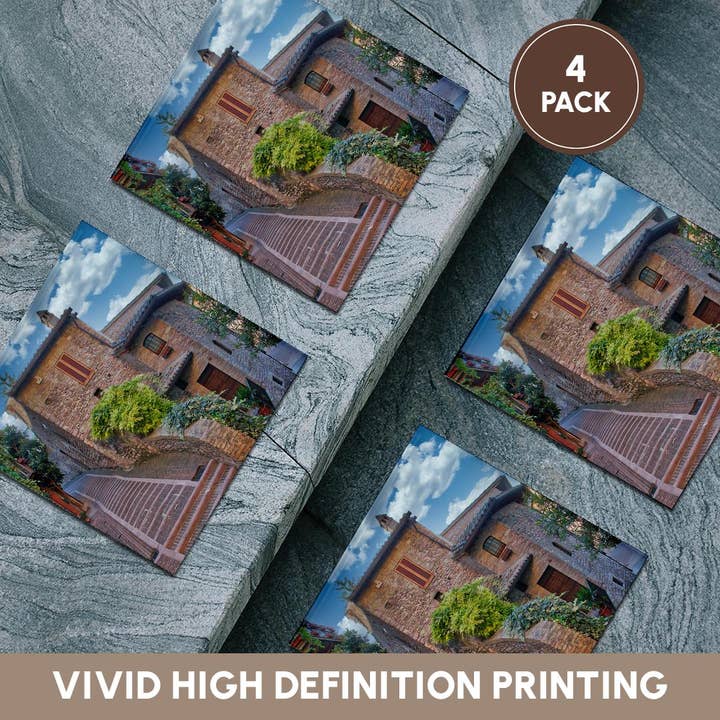 3dRose - Wholesale Coasters - 3dRose, Italy, Umbria. Homes along the streets of Assisi., Coaster5