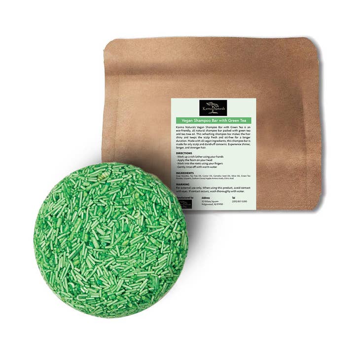 Shampoo Sólido Karma Naturals com Chá Verde - Cuidados com os Cabelos por atacado de Karma Organic spa