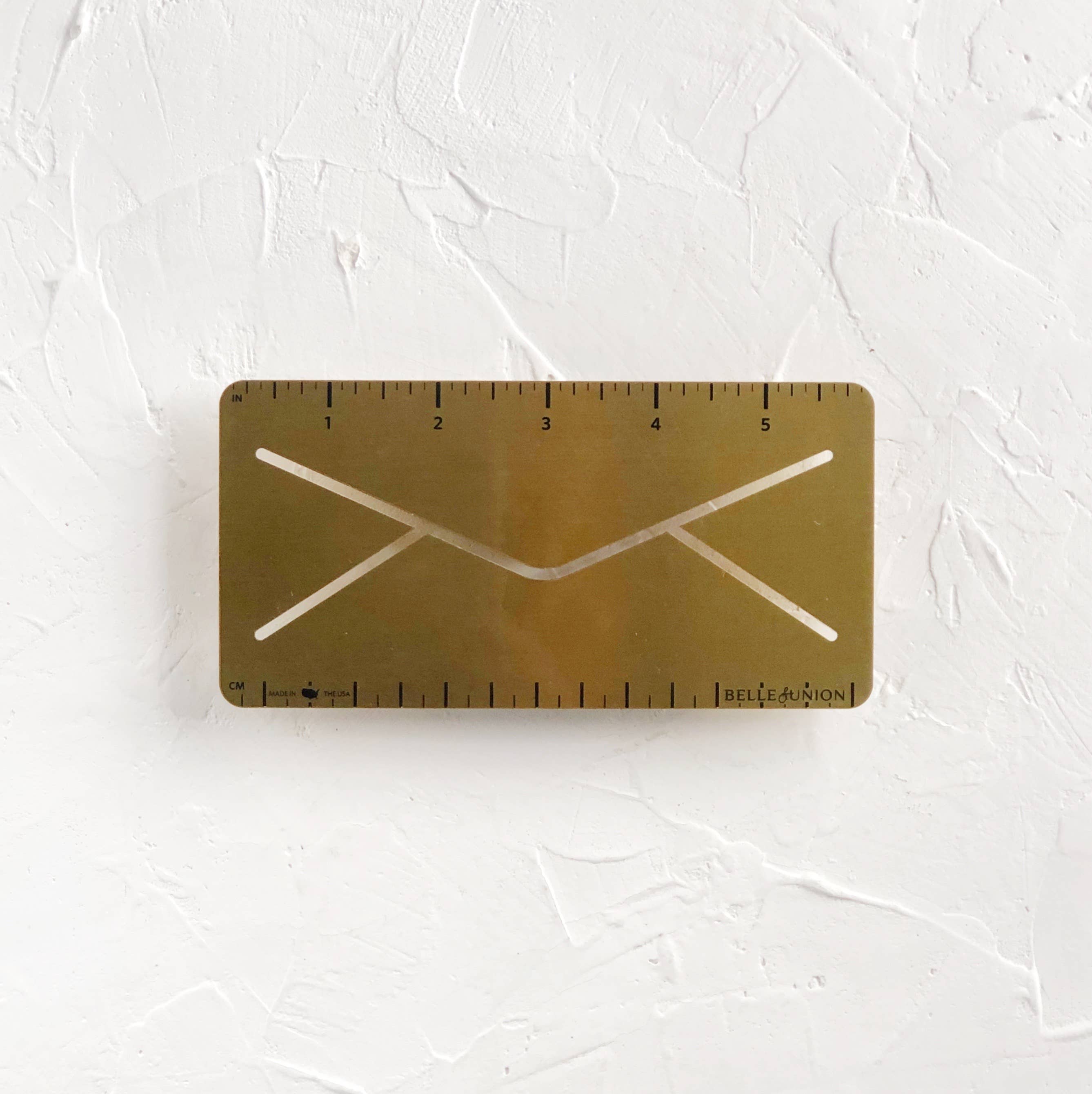 Belle & Union – wholesale Ruler – Brass Envelope Ruler1